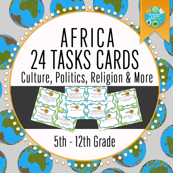 Geography, Africa Task Cards