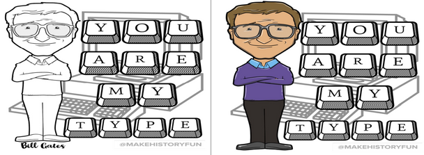 Bill Gates "You Are My TYPE" Valentines Day Card