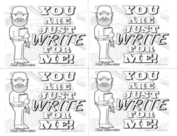 Shel Silverstein "You Are Just WRITE For Me" Valentines Day Card