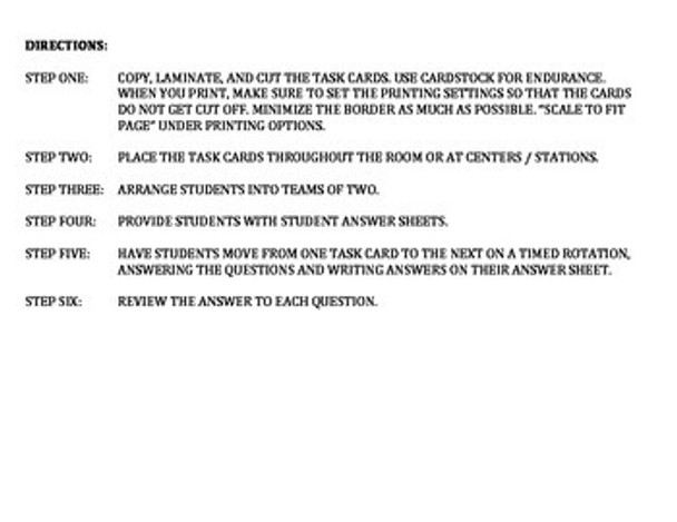 Geography, World Religions Task Card Cooperative Activity