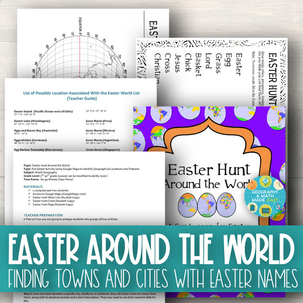 Geography, Easter Hunt Around The World Using Google Maps & Absolute Location