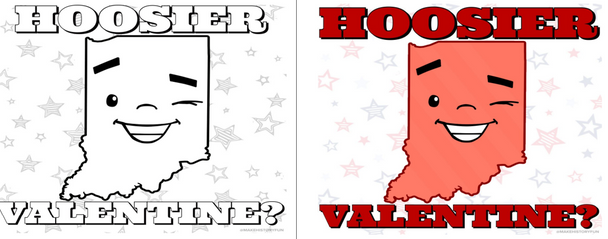 "Hoosier" Valentine Card