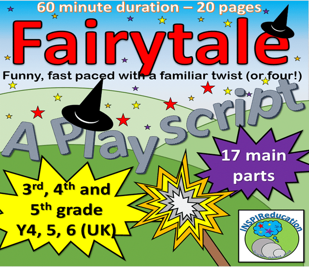BUNDLE: Original Fairytale Playscript, Original Fairytale 2 "The Witches Return" Playscript, 2 ESCAPE ROOMS, Answer Keys, resources and student workbooks