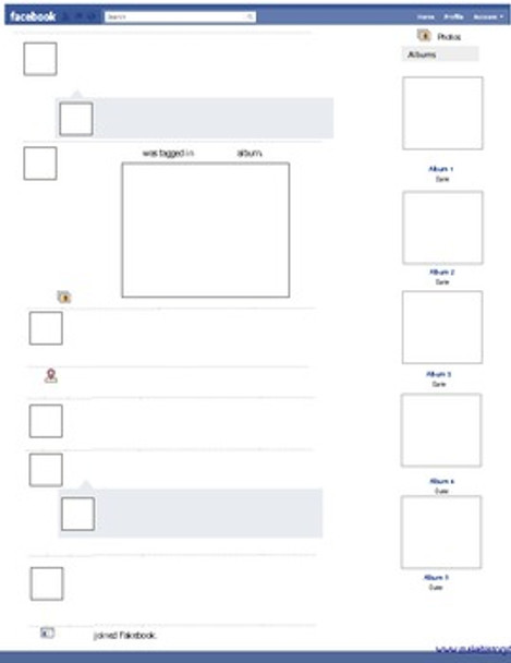 Blank Fakebook Templates for Students