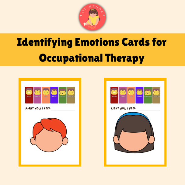 Identifying Emotions and Feelings Printable Cards for Occupational Therapy