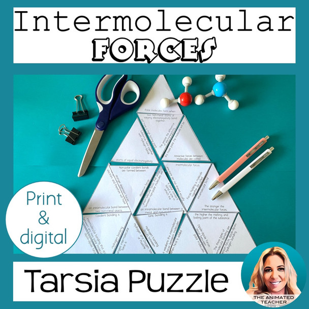 Intermolecular Forces Worksheet and Puzzle Activity