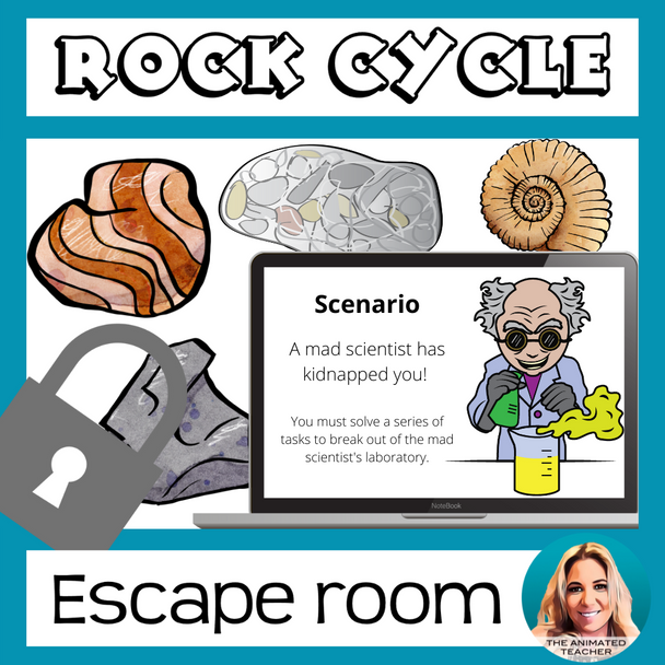 The Rock Cycle Escape Room Science Grade 6 7 8 middle school