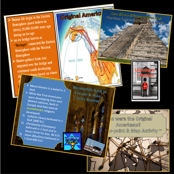 US History | English Colonies | Original Americans | Presentation & Activities