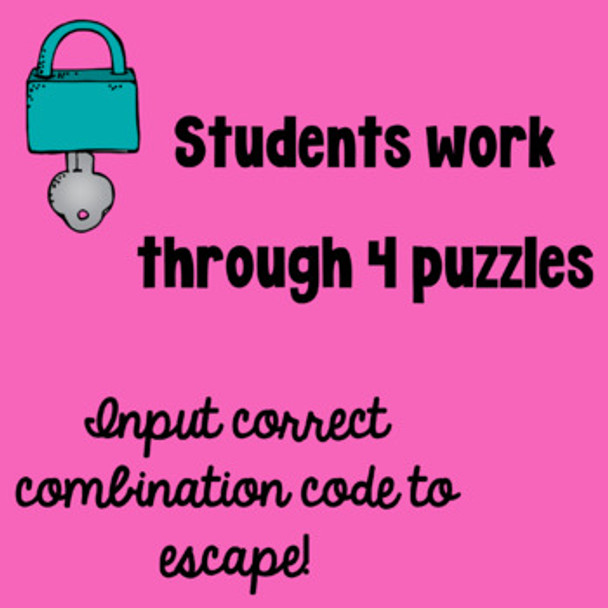 Using the Distributive Property to Simplify Expressions Digital Escape Room