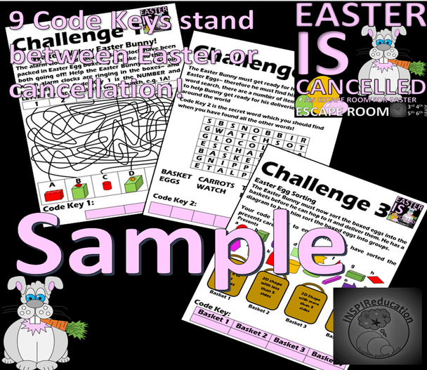 EASTER ESCAPE ROOM: Easter is Cancelled - 9 Challenges, Answer Key, Resources, Print and Go!
