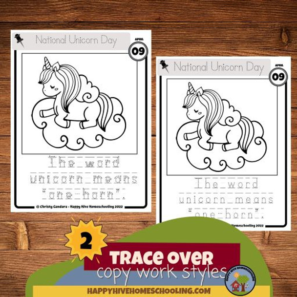 April Copywork Printables - Trace Over