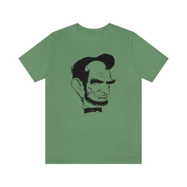 "Lincoln Caricature" Crew Neck T-shirt