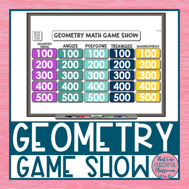 5th Grade Angles, Triangles, Polygons & Quadrilaterals Geometry Review Game Show