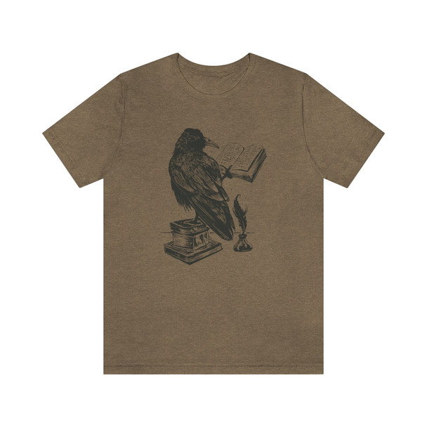 "Reading Raven" Crew Neck T-shirt