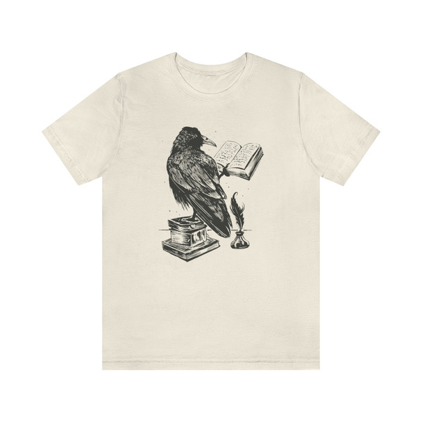 "Reading Raven" Crew Neck T-shirt