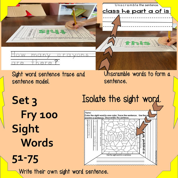 Sight Word Sentence Writing Bundle