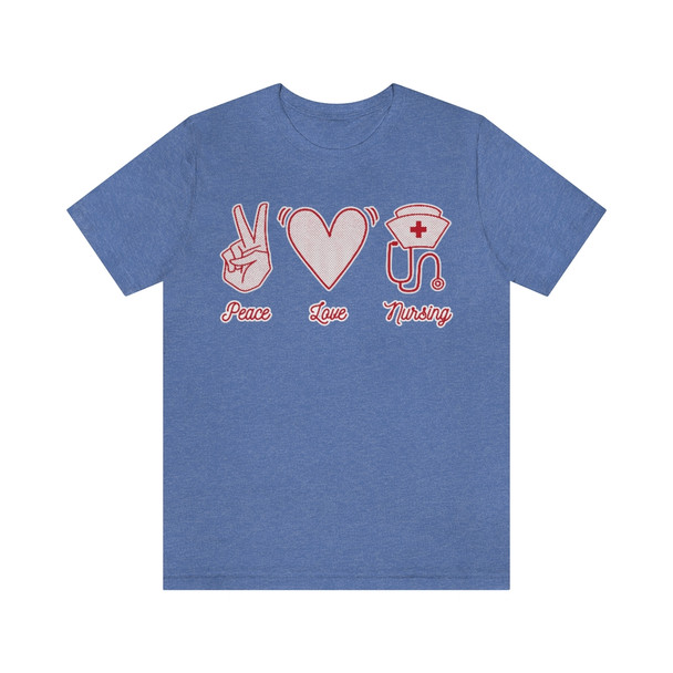 "Peace Love Nursing" Crew Neck T-shirt