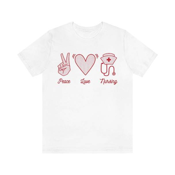 "Peace Love Nursing" Crew Neck T-shirt