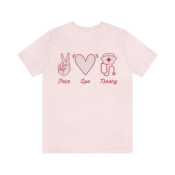 "Peace Love Nursing" Crew Neck T-shirt