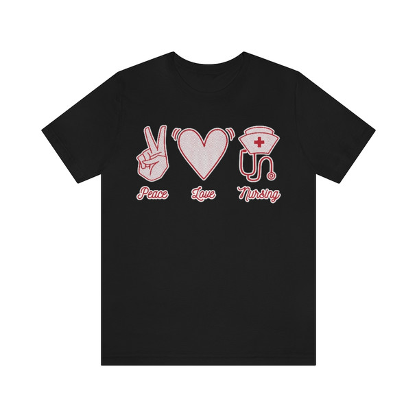 "Peace Love Nursing" Crew Neck T-shirt