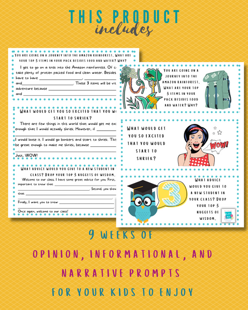 Another 9 Weeks of Differentiated Journal Prompts