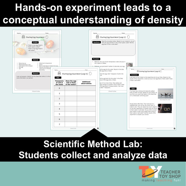 Spring Buoyancy and Density Egg Lab | Google Slides™ + print