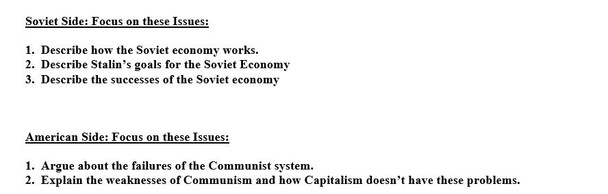 Cold War Debate Activity