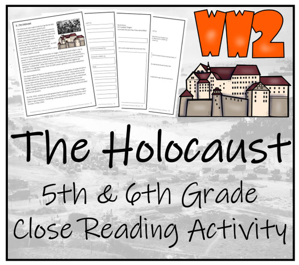 Holocaust of World War II Close Reading Activity | 5th Grade & 6th Grade