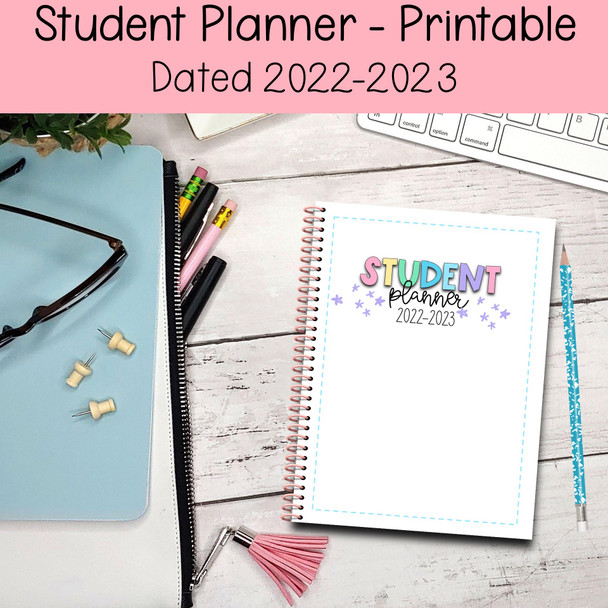 Printable Student Planner Dated 2022-2023