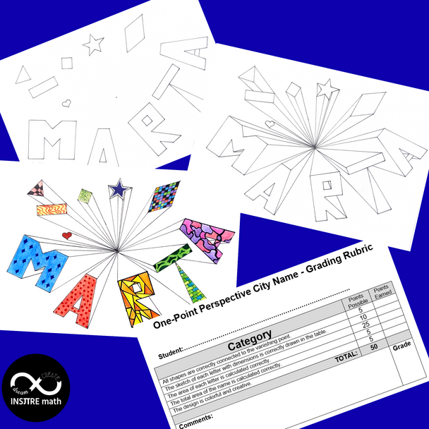 Area of Composite Figures One-Point Perspective Name Math & Art Project Polygons