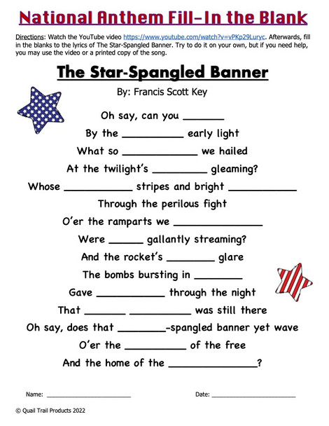 Star-Spangled ELA Worksheets