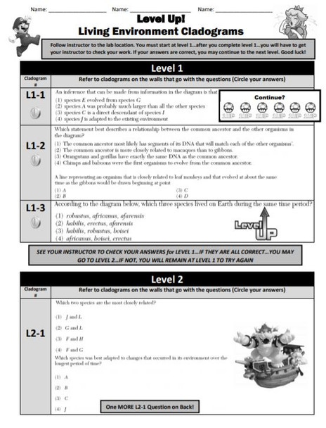 Level Up: Cladograms/Evolution