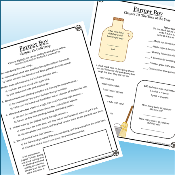 Farmer Boy Novel Study