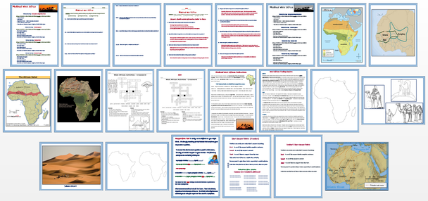 Medieval West Africa - Map Activities + DBQ Assessment