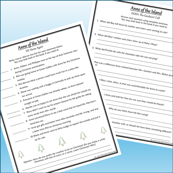 Anne of the Island Novel Study