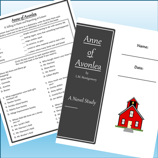Anne of Avonlea Novel Study