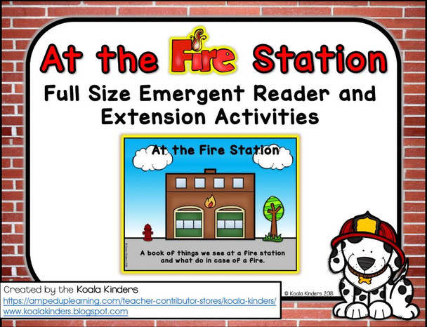 At the Fire Station Full Size Book and Extension Activities