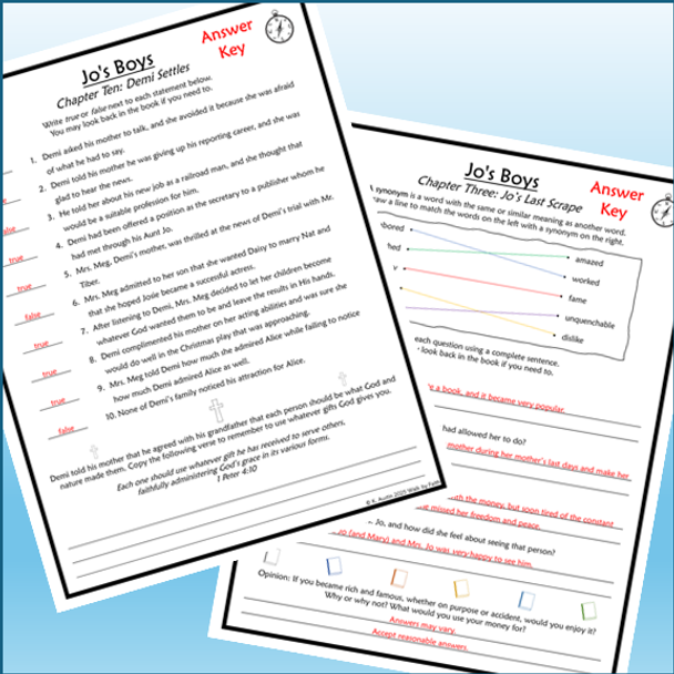 Jo’s Boys Novel Study 