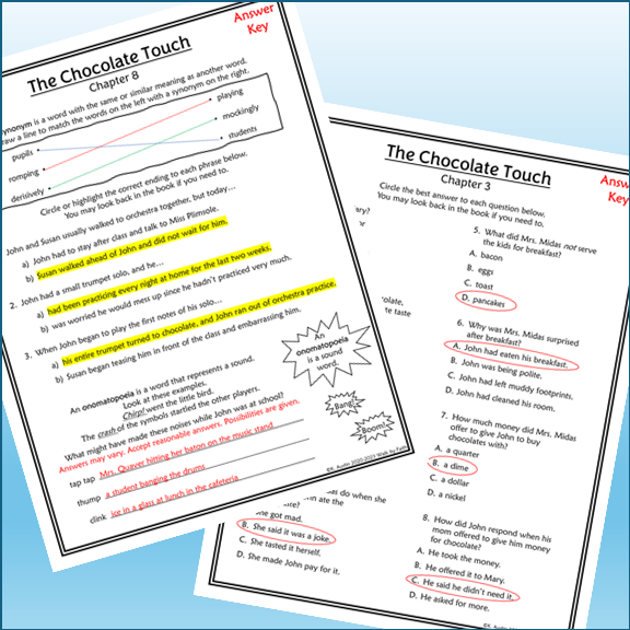 The Chocolate Touch Novel Study