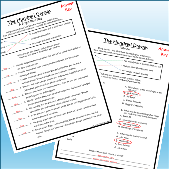 The Hundred Dresses Novel Study