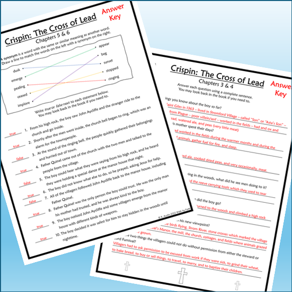 Crispin: The Cross of Lead Novel Study