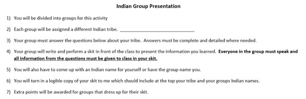 Native Americans of Texas Skit and Graphic Organizer