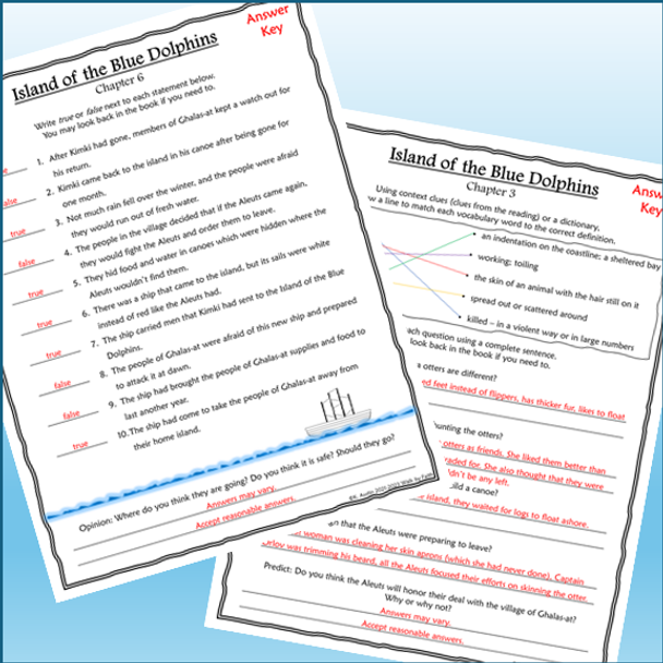 Island of the Blue Dolphins Novel Study