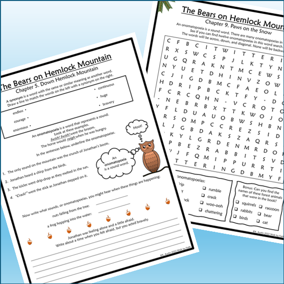The Bears on Hemlock Mountain Novel Study