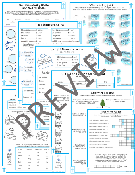 Winter Math Bundle