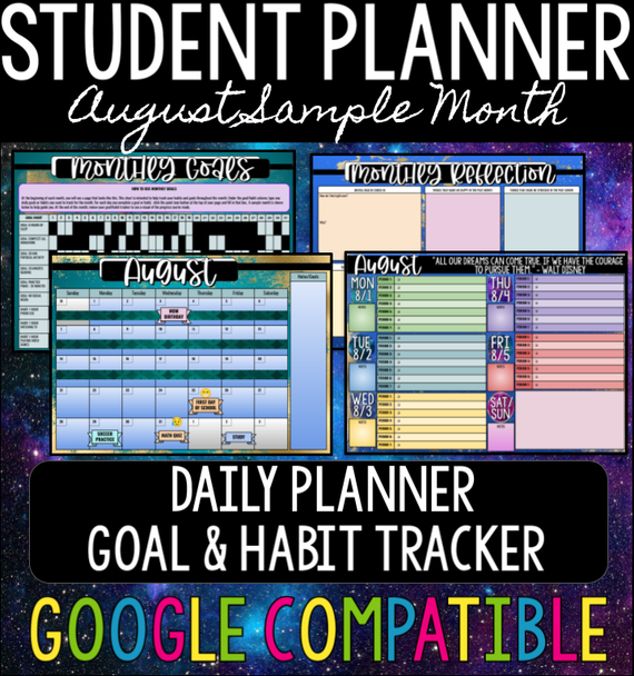 August Student Daily Planner - Sample Month - Google Drive