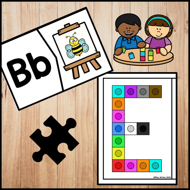 Back to School Literacy Centers | Alphabet Beginning Sounds CVC Words