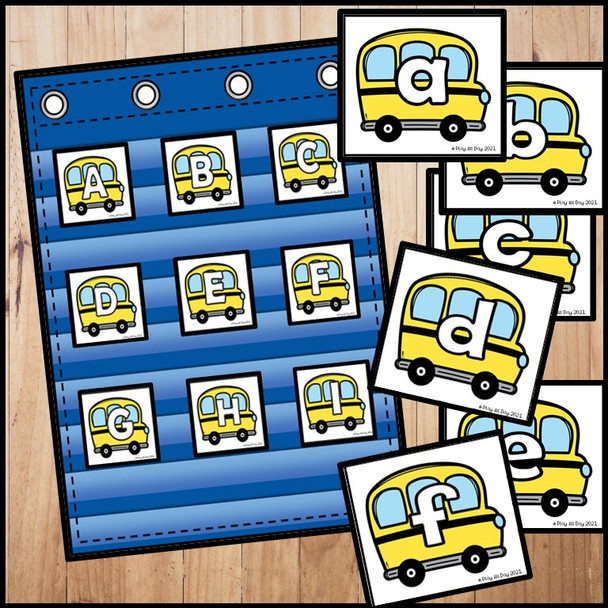 Back to School HIDE & SEEK | Pocket Chart Game | Letter and Number Recognition