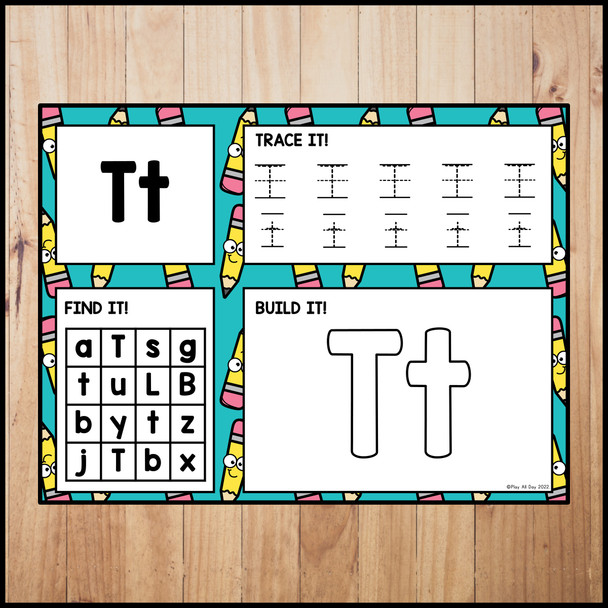 Back to School Letter Mats for Letter Recognition and Formation | Alphabet Practice