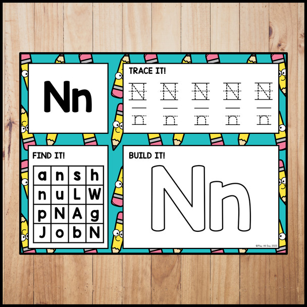 Back to School Letter Mats for Letter Recognition and Formation | Alphabet Practice